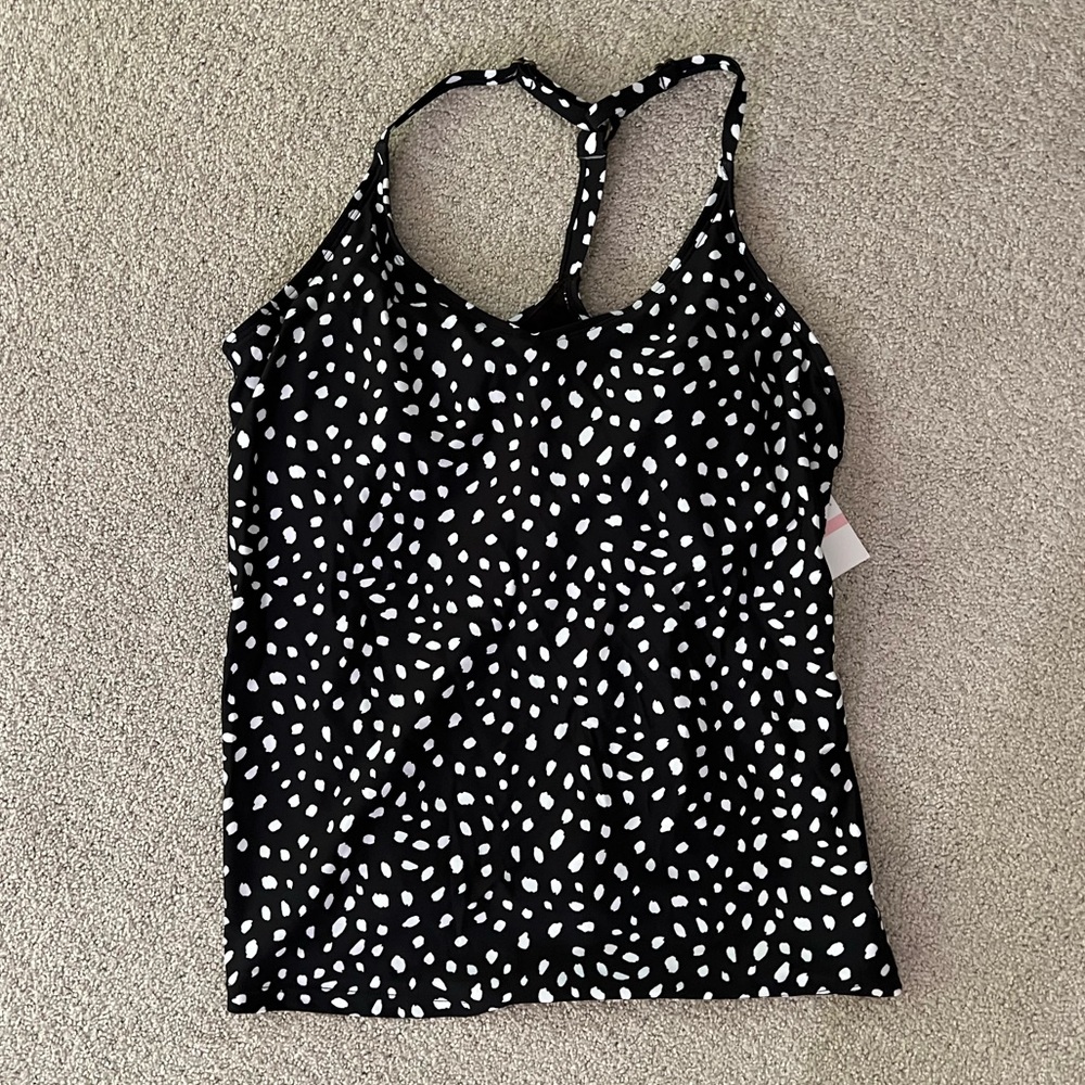 NWT Island Escape Polka Dot T Back Tankini Size: 10
